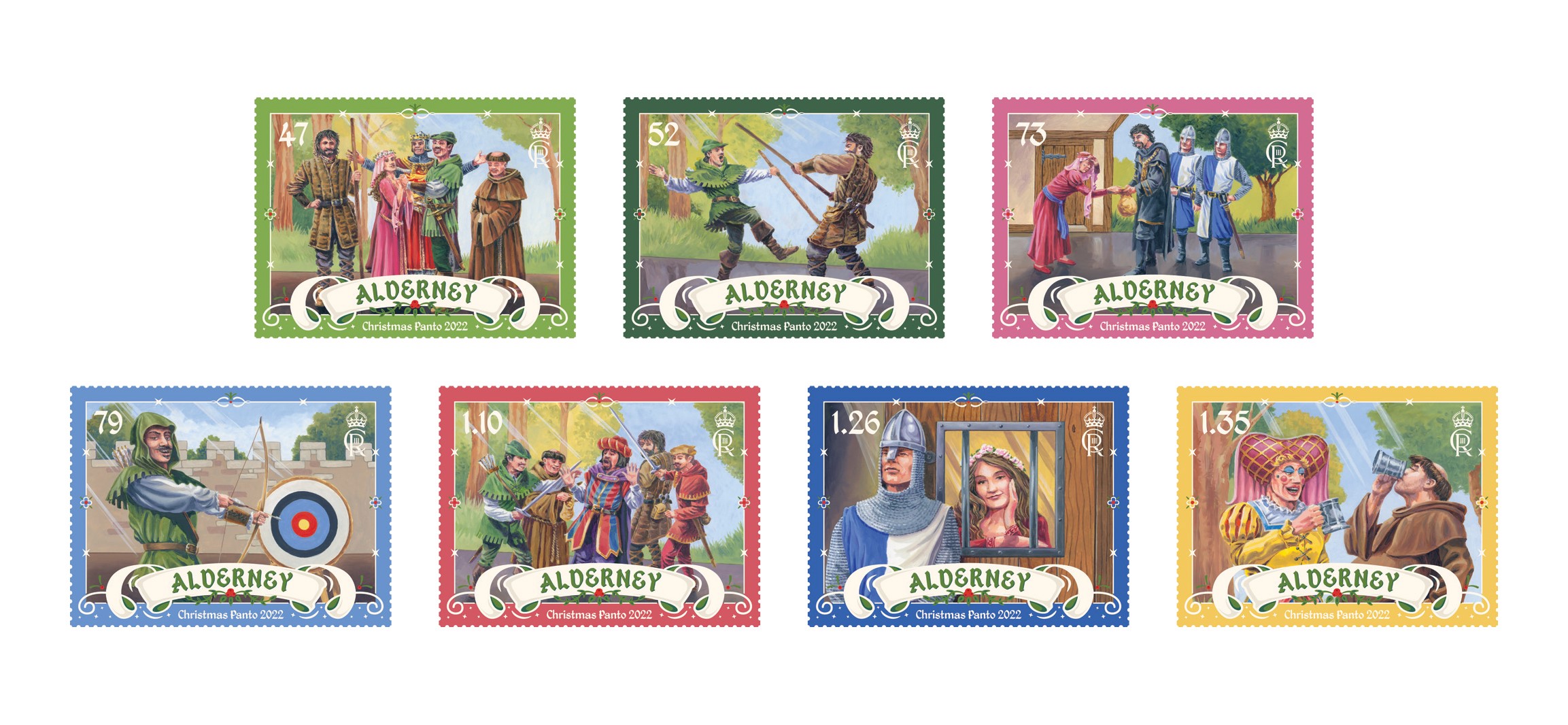 Set of 7 stamps